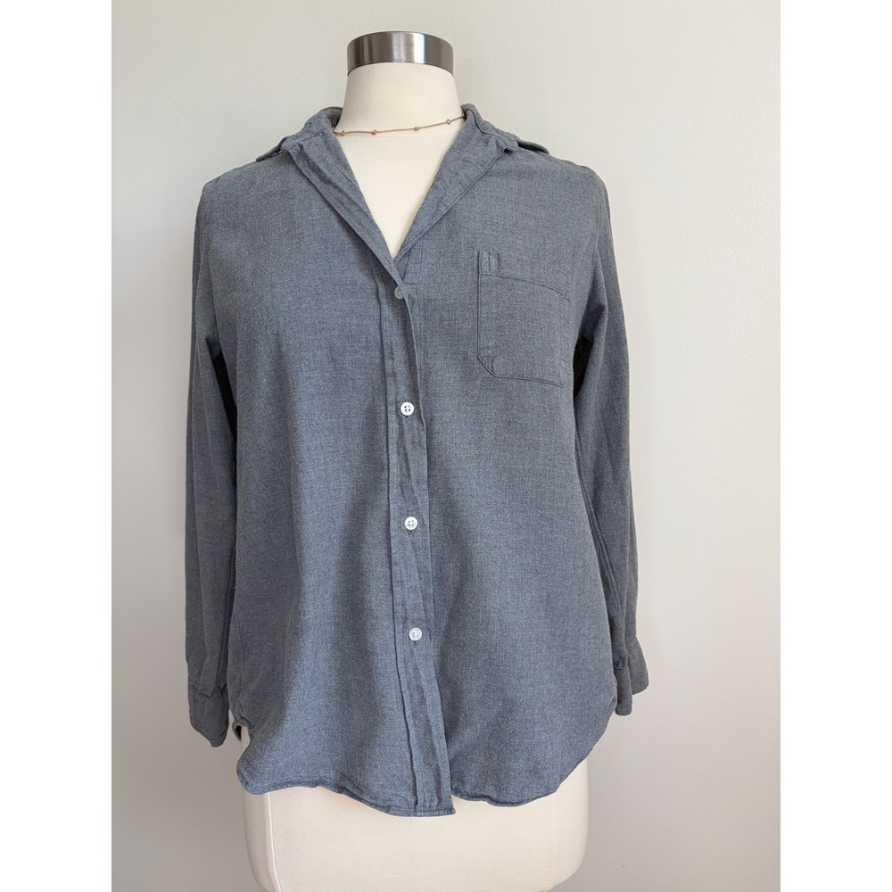 Grayson The Hero Gray Cotton Button Down Shirt Long Sleeve Size 01 Pocket Top
